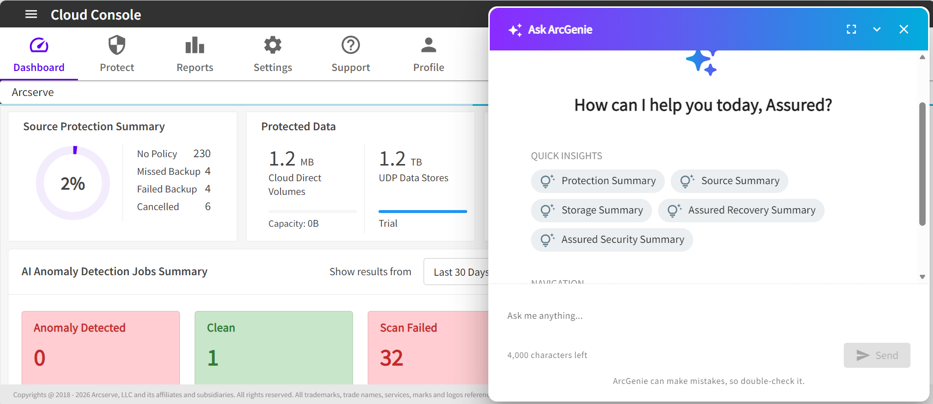 ArcGenie in Console