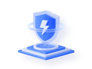 Shield with lightning bolt