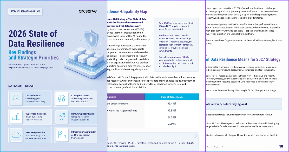 State of Data Resilience Report Preview Image