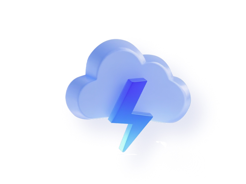 Lightning bolt in a cloud