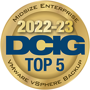 DCIG Top 5 Midsize Enterprise VMware Backup logo 2023