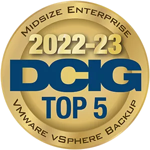 DCIG Top 5 Midsize Enterprise VMware Backup logo 2023